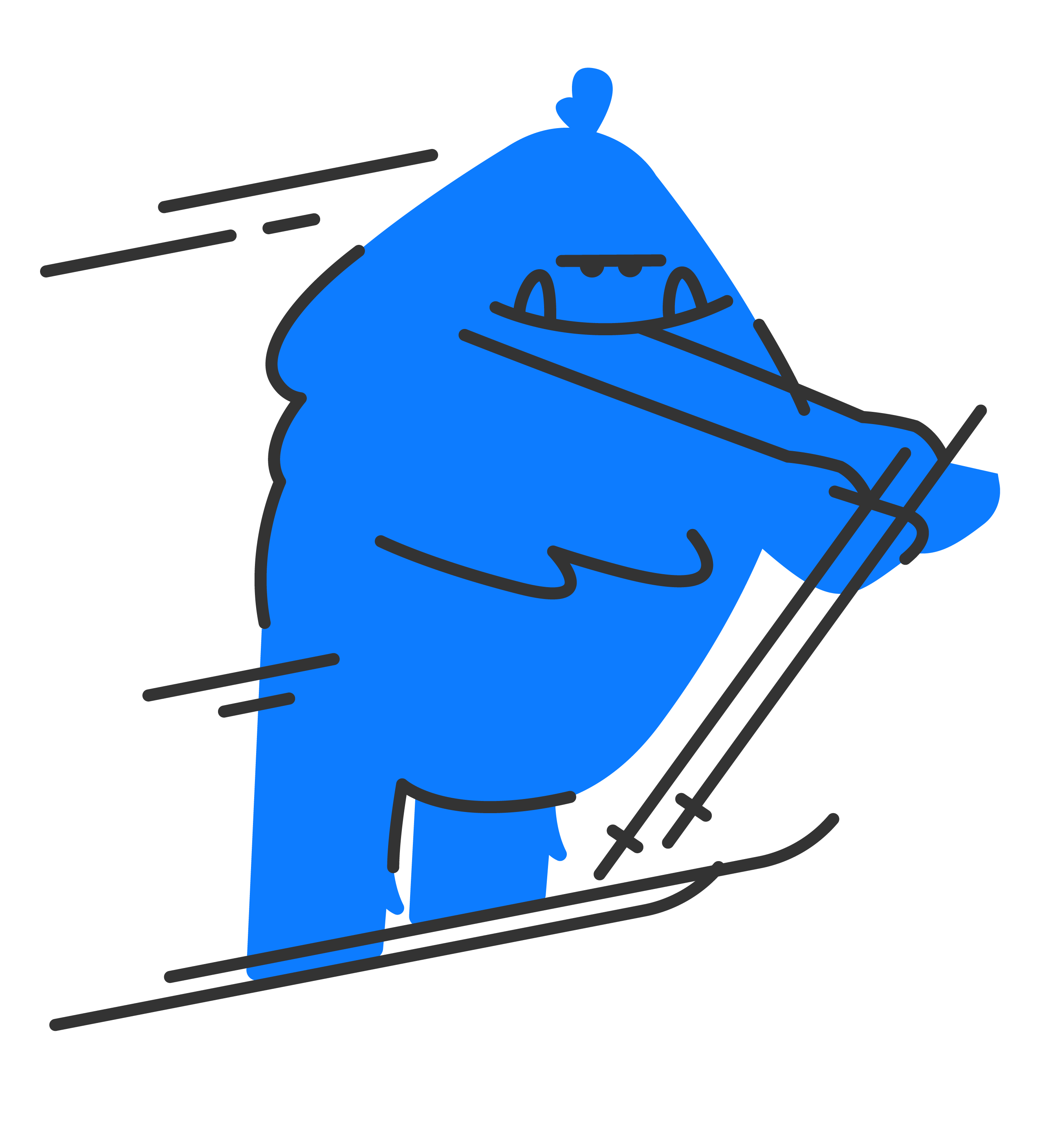 Avalanche Blue Skiing Yeti